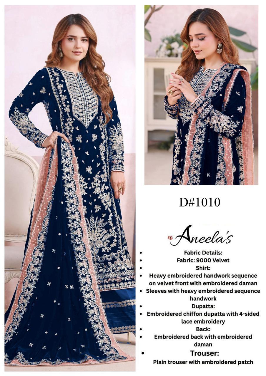Dhanak embroidered luxury unstitched 3pc suit